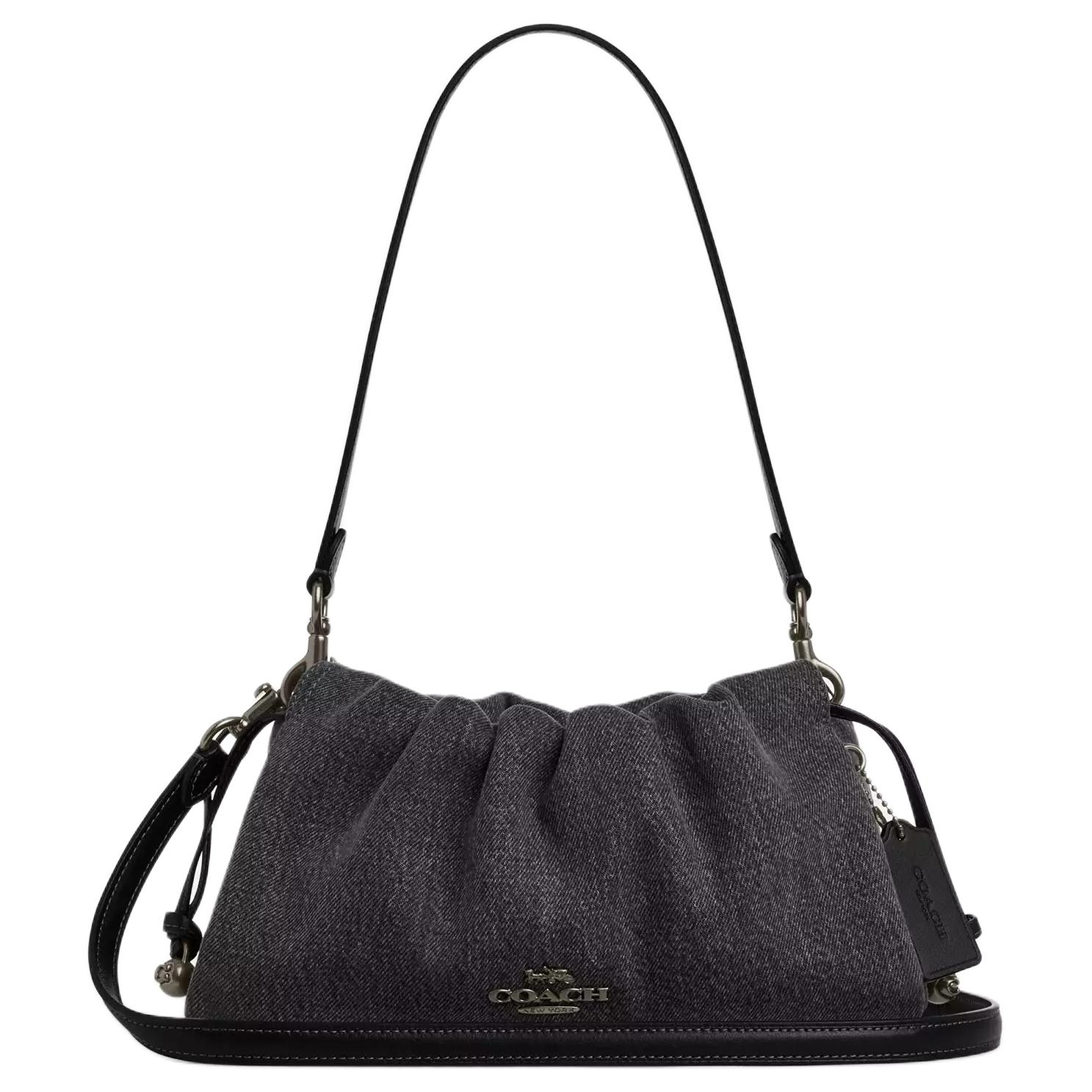 

Джинсовая сумка Faye Denim через плечо, средняя женская, цвет washed gray COACH, Set (Bag+Dust Bag)