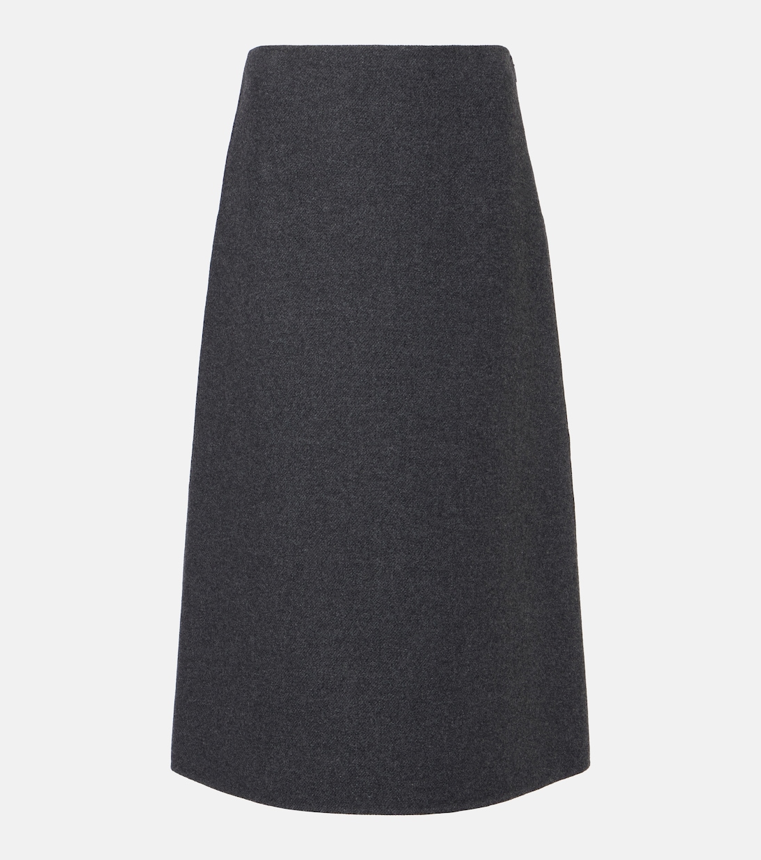 

Юбка миди Lison из смесовой шерсти The Row, Dark Grey Melange