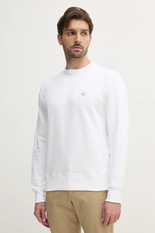

Хлопковая толстовка Calvin Klein Jeans, белый