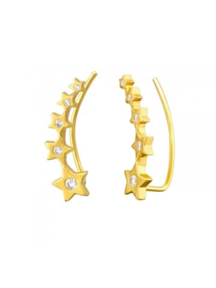 

Alexander York Серьги-подвески в виде звезды из золота, изготовленные из серебра 925 пробы, комплект из 2 штук