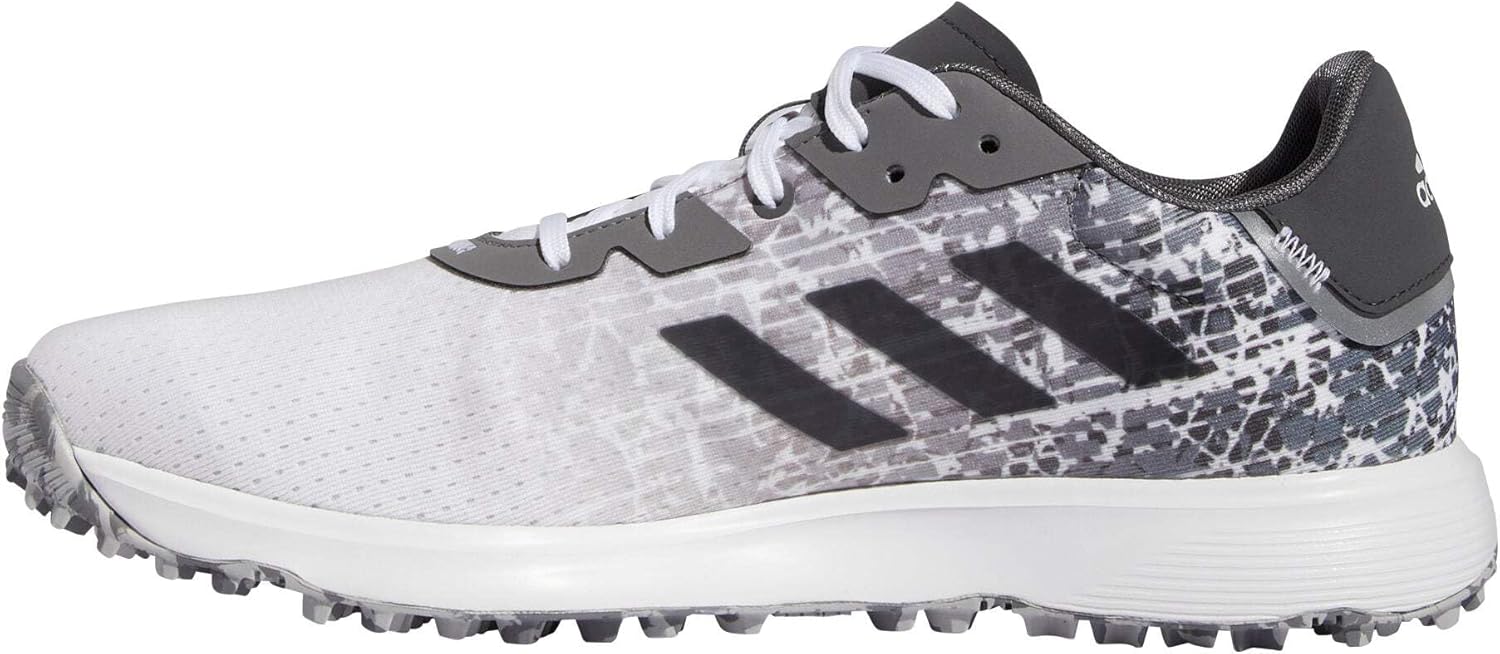 Мужские безшиповые гольф-кроссовки Adidas S2G, белый/серый — фото 4