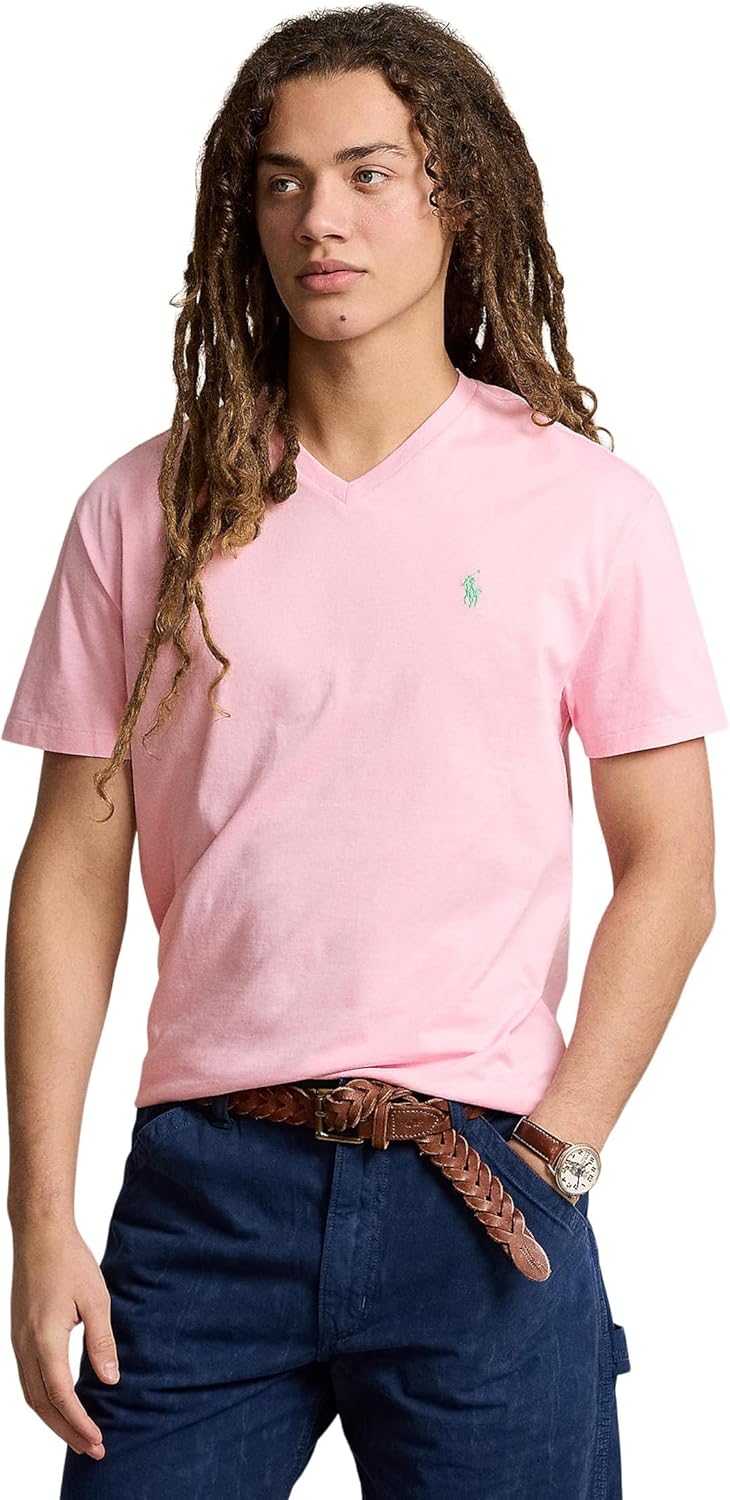 

Мужская футболка POLO RALPH LAUREN классического кроя с V-образным вырезом, Pink, Розовый, Мужская футболка POLO RALPH LAUREN классического кроя с V-образным вырезом, Pink