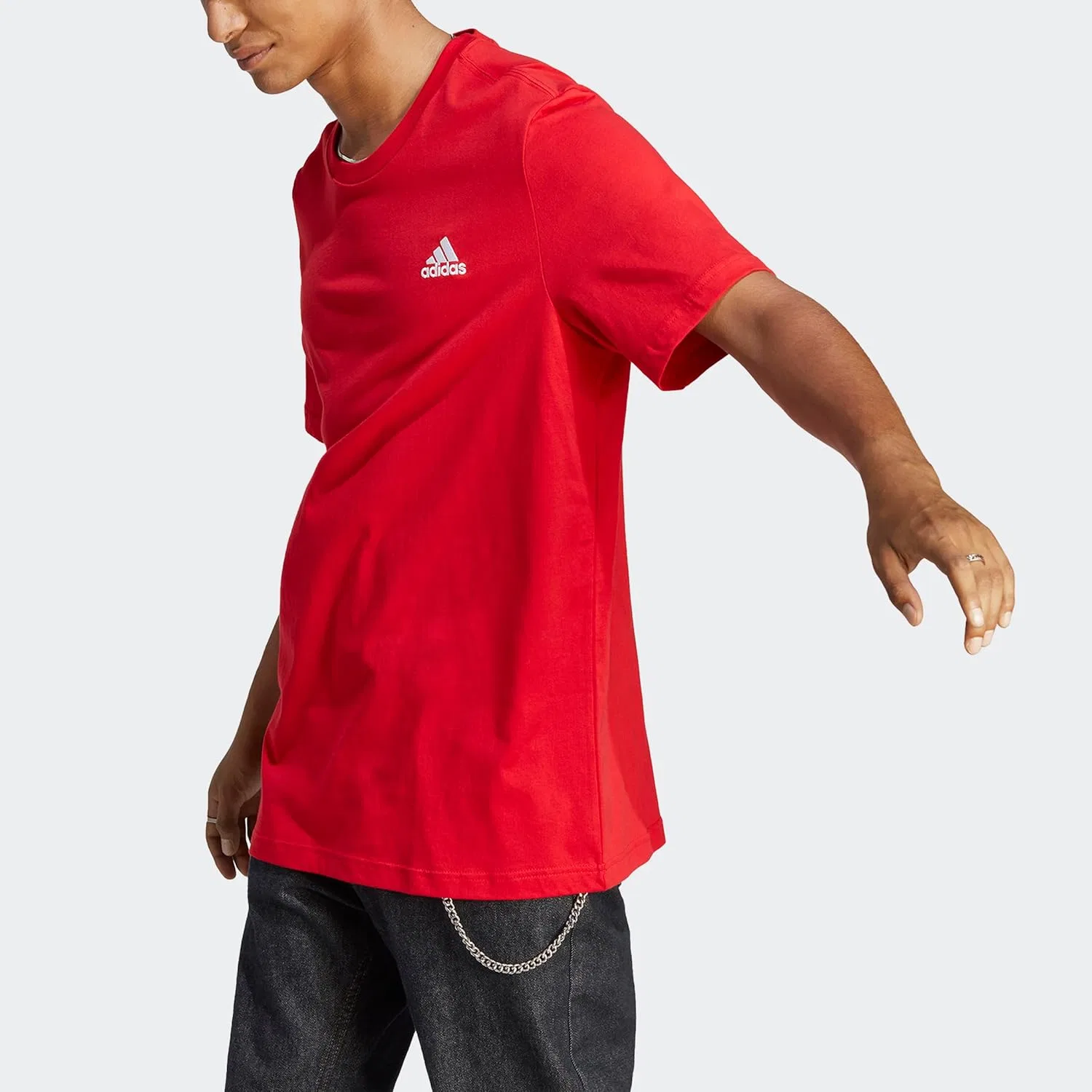 Футболка с вышитым логотипом adidas, Better Scarlet — фото 4