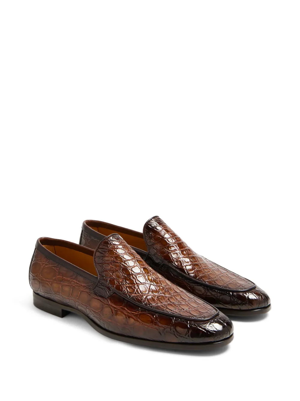 Лоферы с тиснением Magnanni, коричневый — фото 2