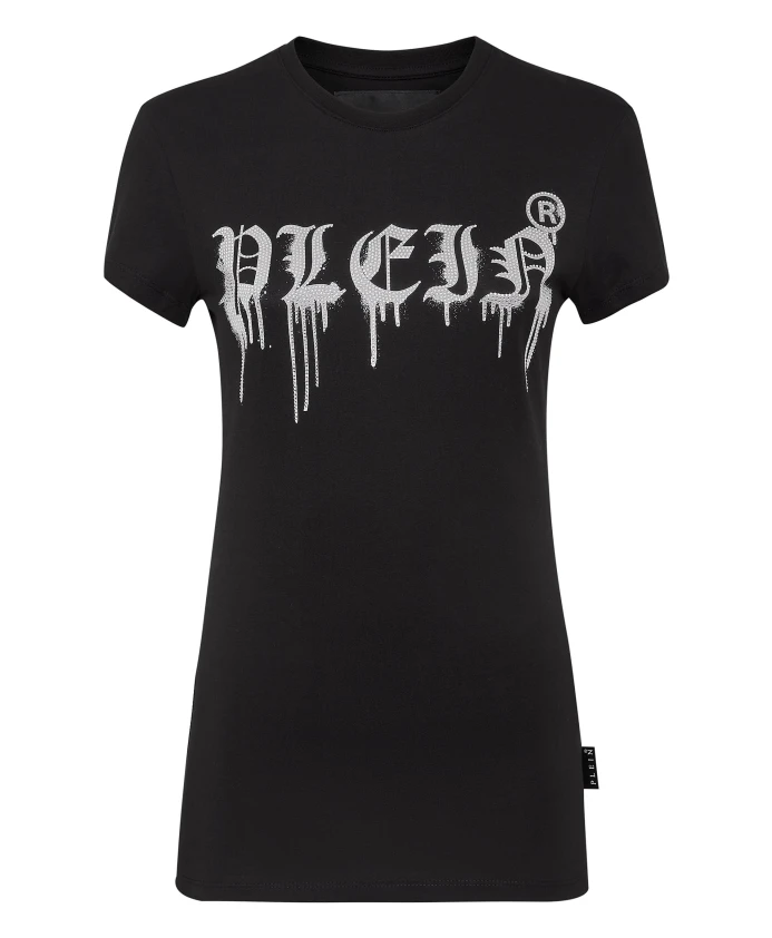 

Готическая футболка с круглым вырезом Philipp Plein, черный