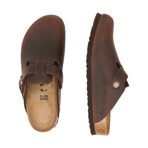 Кожаные бостонские сандалии-мюли Birkenstock, коричневый — фото 3
