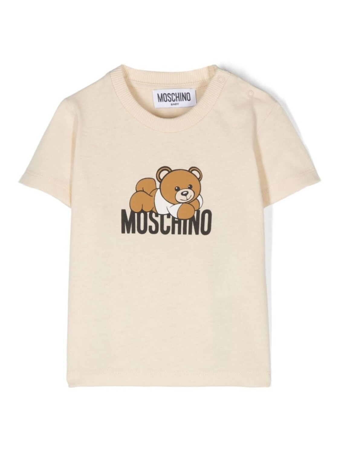 

Moschino Kids футболка с мотивом плюшевого мишки, нейтральный цвет