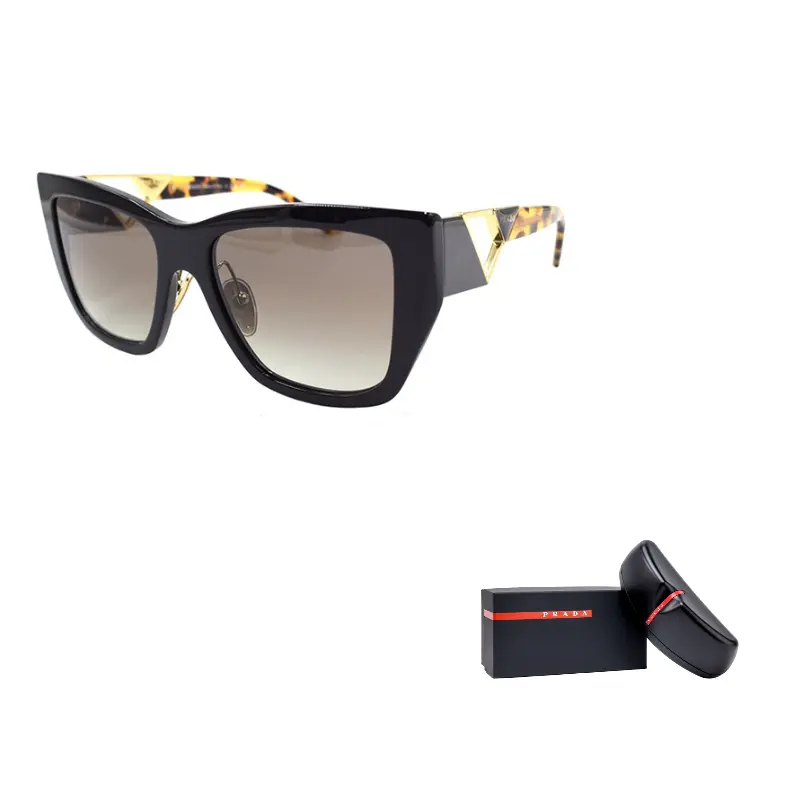 

PRADA Оправа для солнцезащитных очков Butterfly в черном цвете, Black Gold