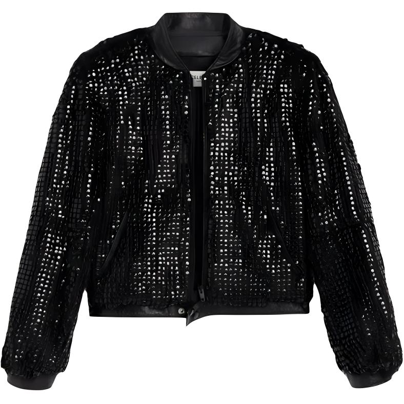 

CELINE Кожаная куртка женская черная, Black