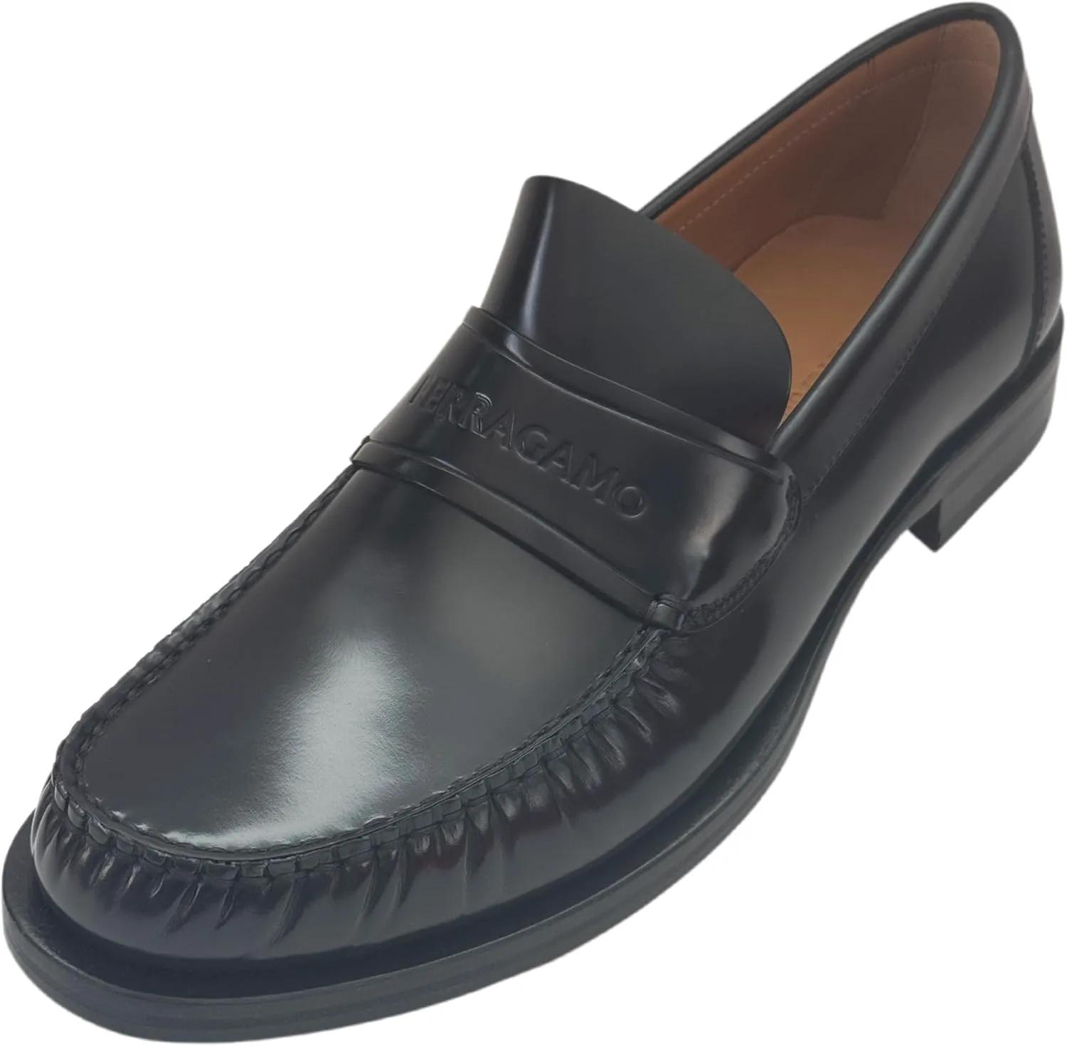 Мокасины Ferragamo Fillmore из черной телячьей кожи, слипоны, повседневные туфли-лоферы для мужчин (Salvatore)
