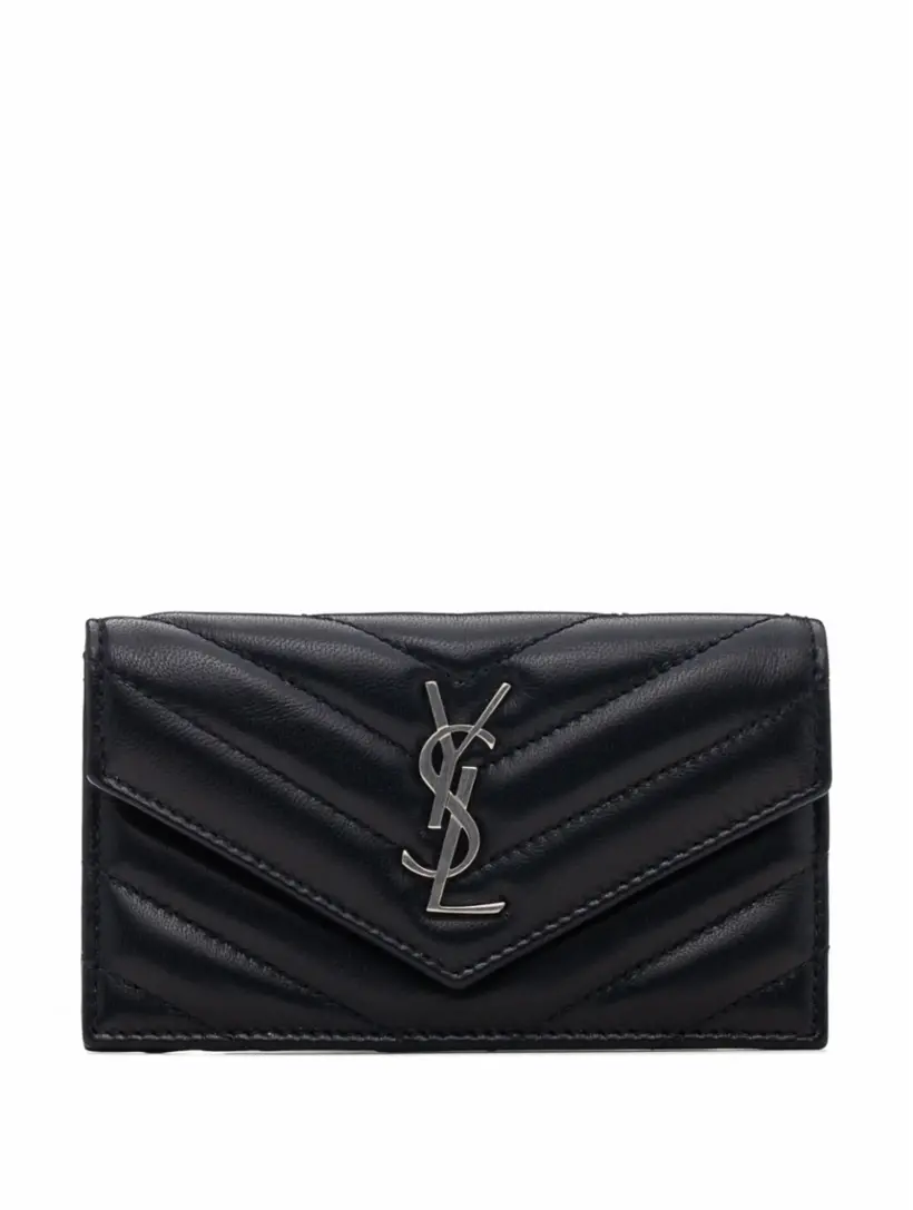 

Кожаная визитница Cassandre Matelasse Saint Laurent, тёмно-синий