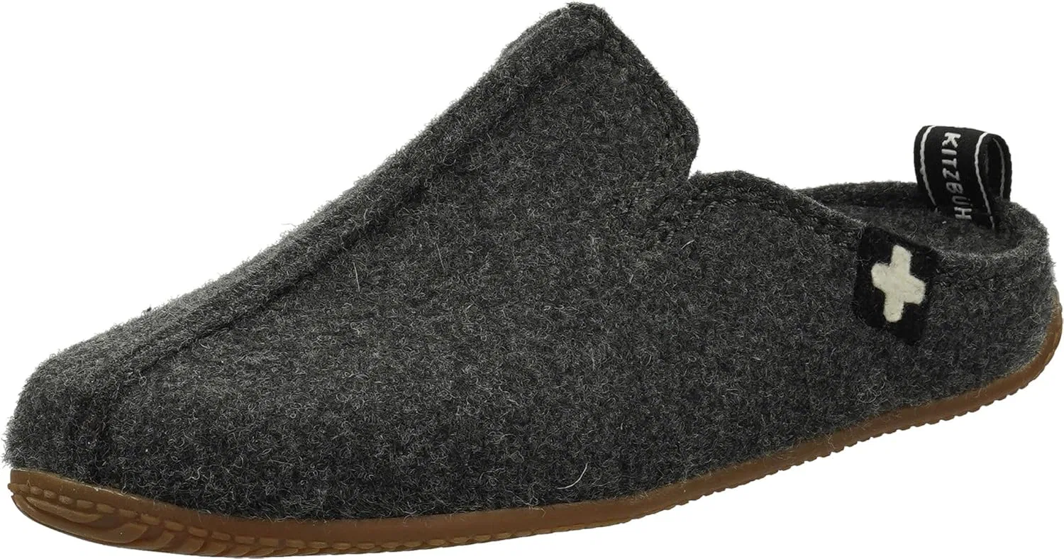 Войлочные тапочки Living Kitzbühel унисекс со швейцарским крестом, Charcoal Grey