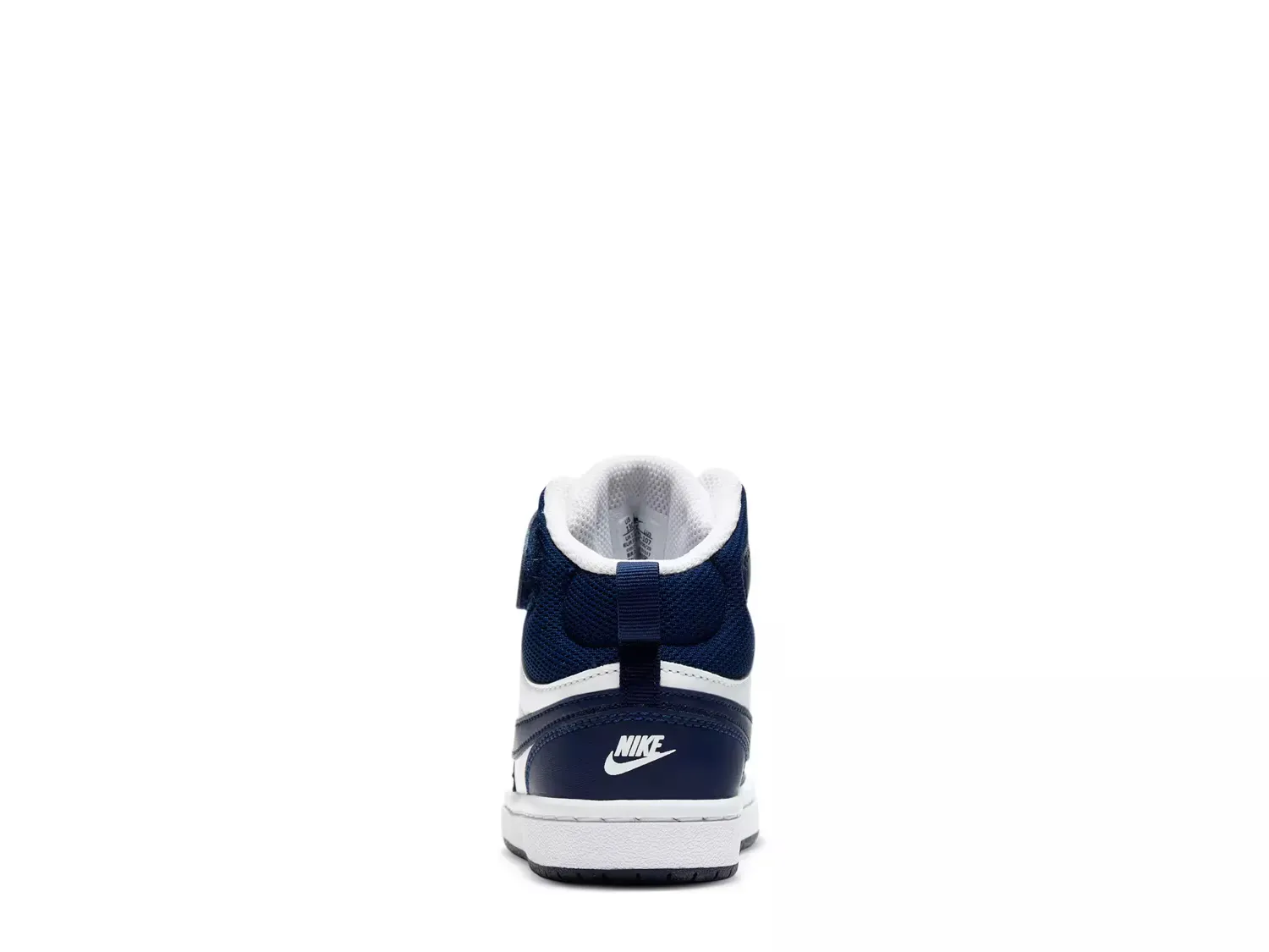Кроссовки Court Borough Mid 2 - детские Nike, White/Navy — фото 2