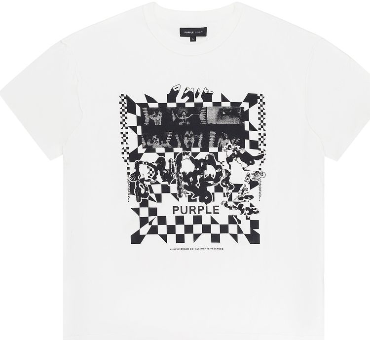 

Футболка PURPLE BRAND Textured Inside Out Tee 'Off White', кремовый