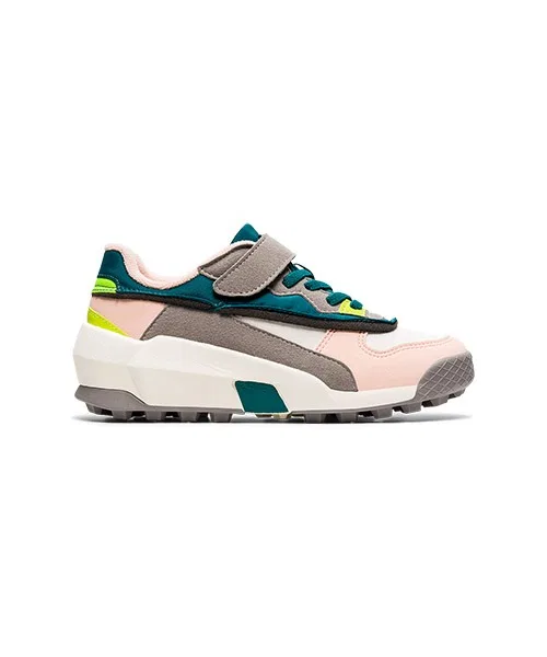 Детские кроссовки Onitsuka Tiger ADMIX RUNNER KIDS зелёные с розовым