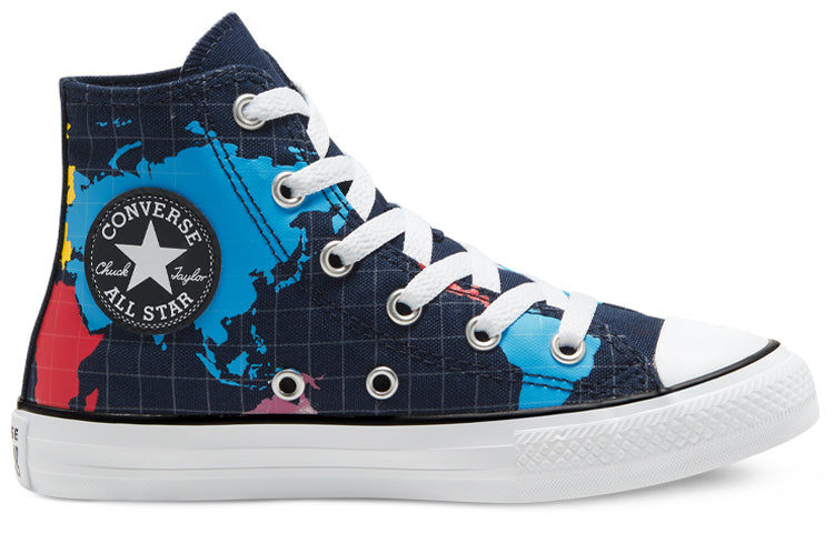 Кроссовки Converse Older Kids' Geography Class Chuck Taylor All Star High Top 'Blue Red Yellow' 668455C — фото 2