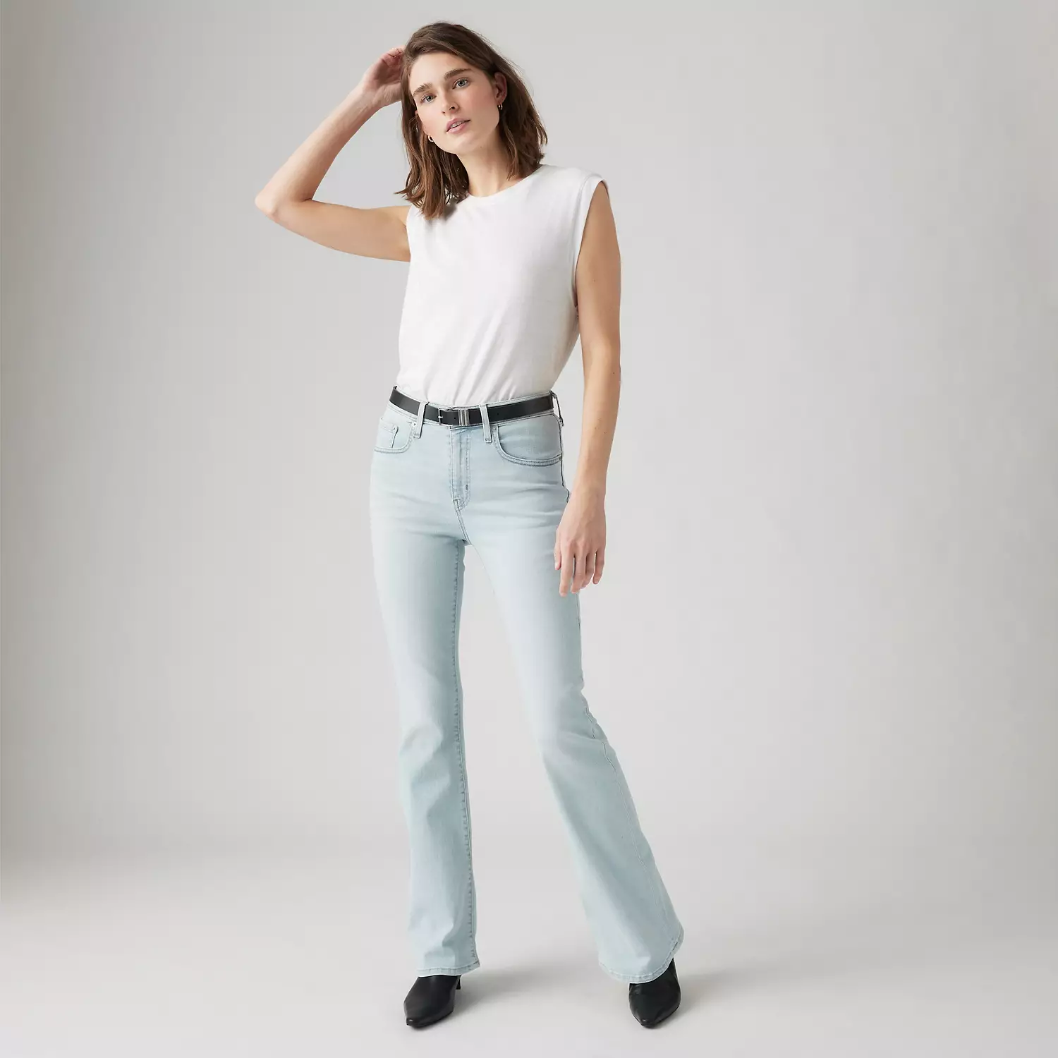 

726 Расклешенные женские джинсы с высокой посадкой Levi's, цвет Flip Through - Light Wash