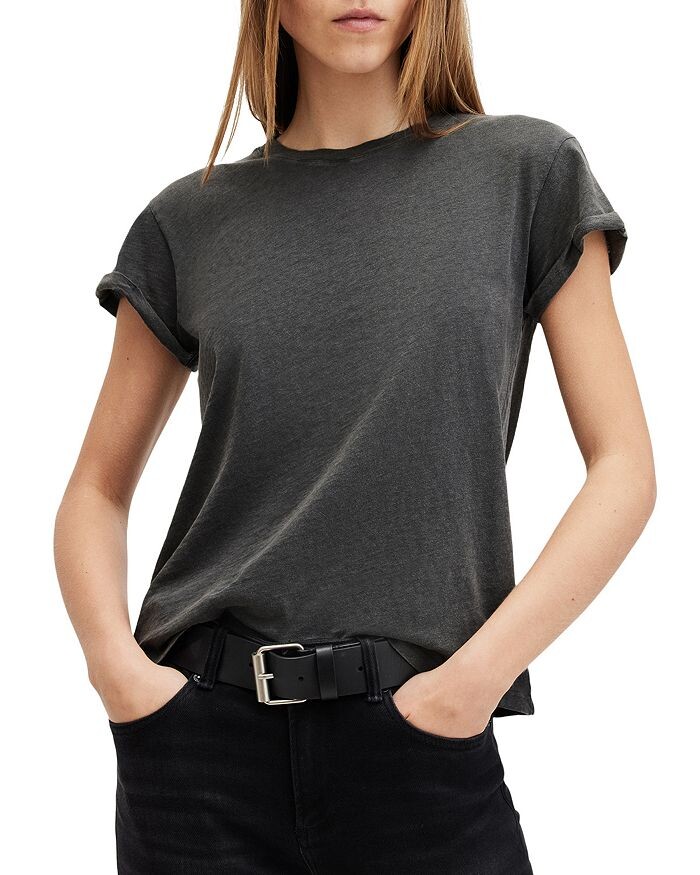 

Футболка ALLSAINTS Anna с манжетами, черный