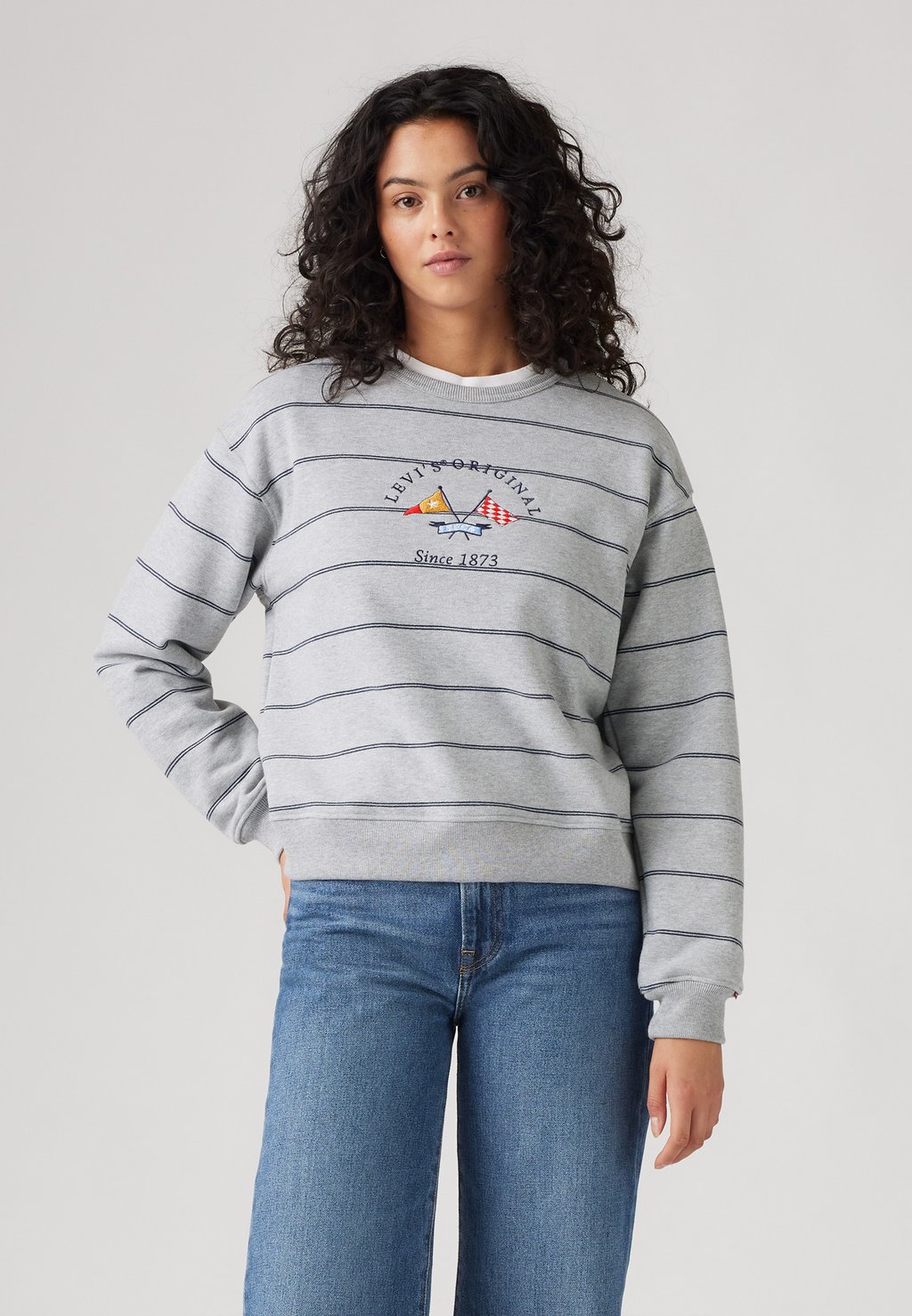 

Толстовка HERITAGE STRIPE CREW Levi's, серый