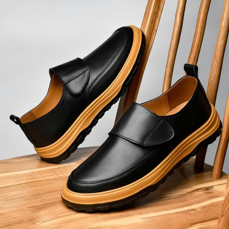 Мужские лоферы Premium Leather Casual Shoes, Black Chen Lin — фото 2