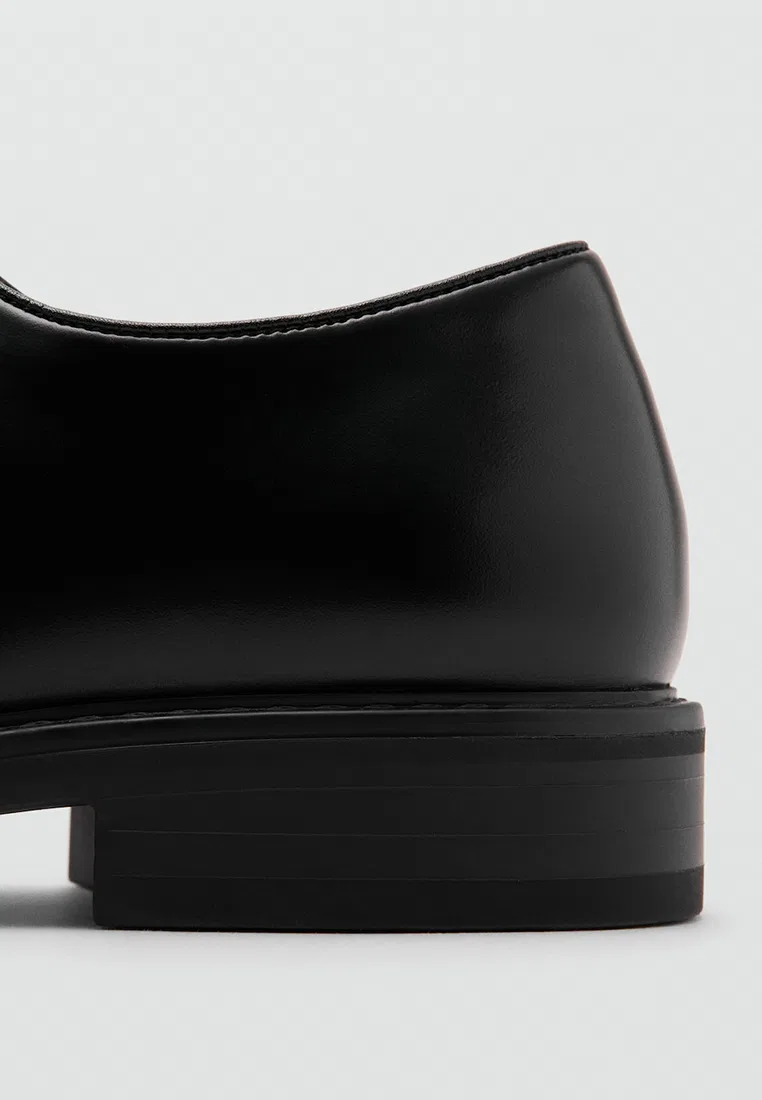 Туфли мужские классические, модель Blucher Suit Shoes Mango Man, черный — фото 3