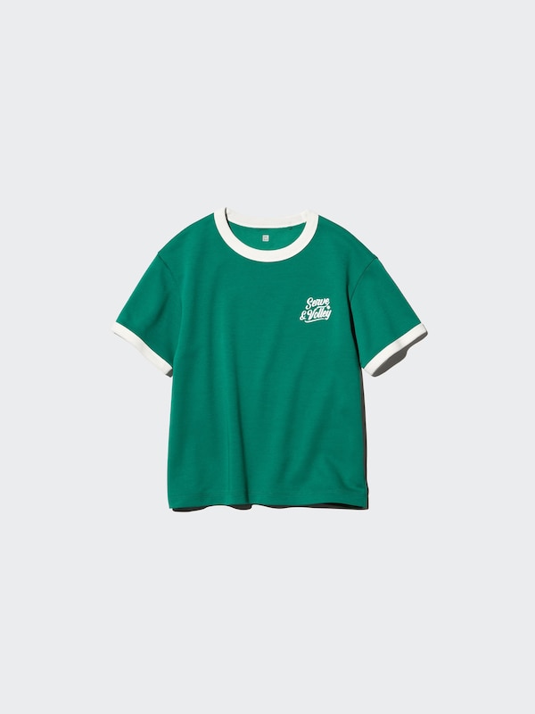 Хлопковая футболка AIRism с графикой Uniqlo, 55 green — фото 4