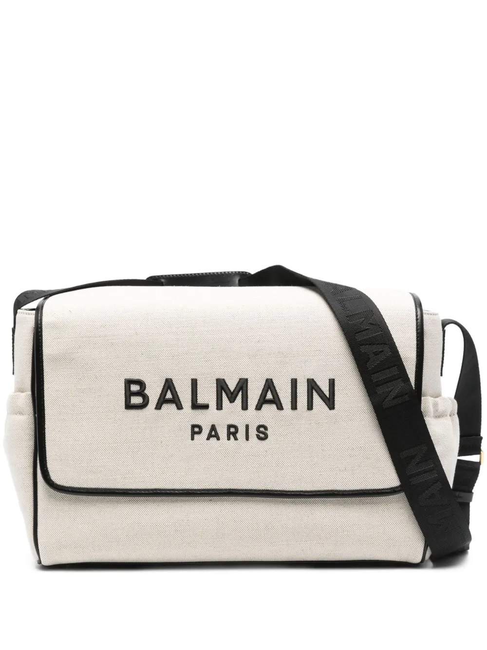 

Пеленальная сумка с вышитым логотипом Balmain Kids, нейтральный
