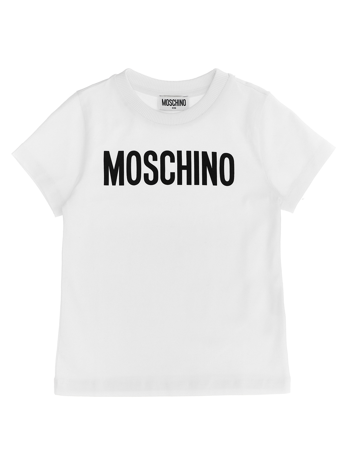 

Футболка с логотипом с надписью MOSCHINO KID TEEN, белый/черный