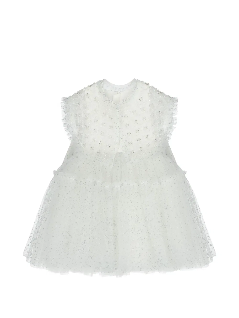 Платье с оборками и бантом Escada Kids, белый