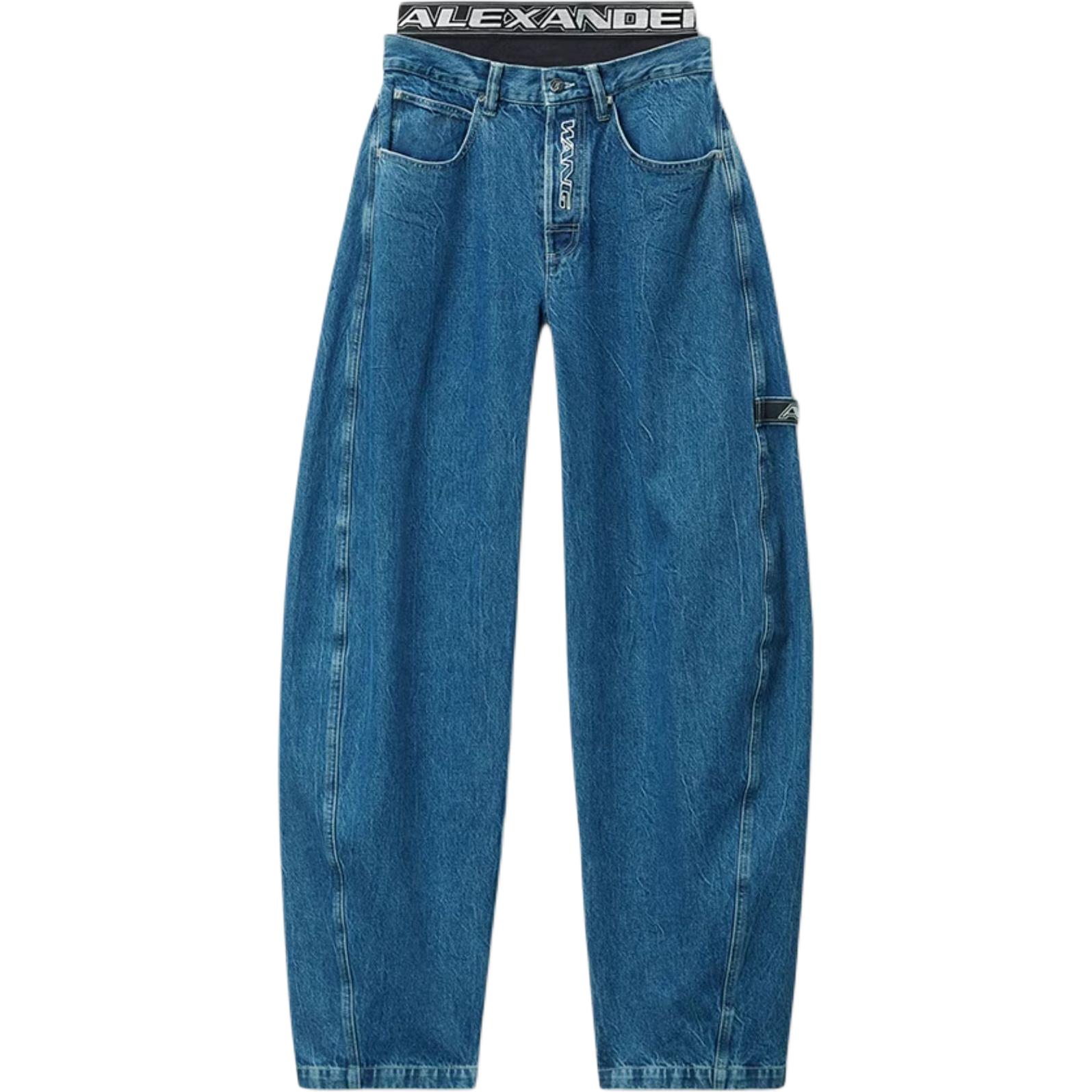 

Джинсы с логотипом на поясе Alexander Wang, темно-синий
