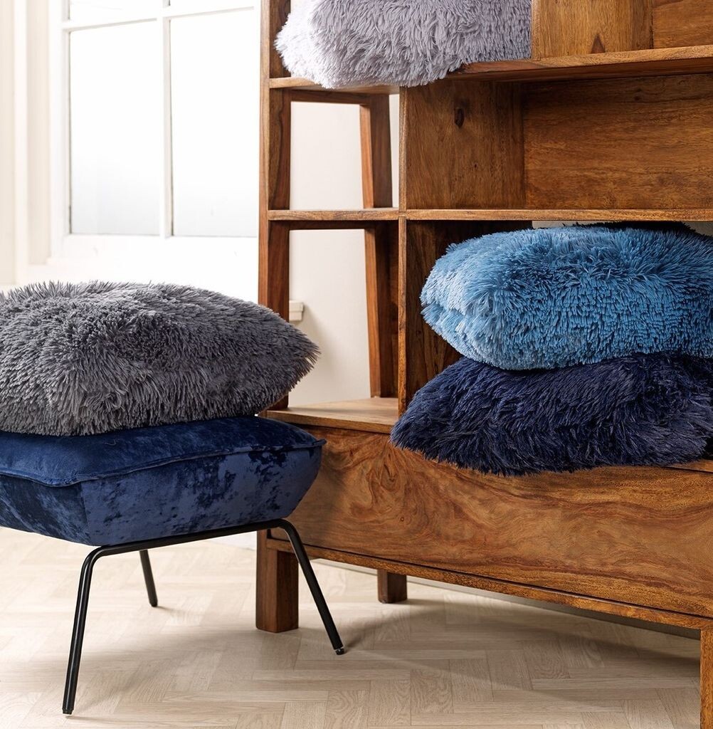 

Dutch Decor FLUFFY - Декоративная подушка полиэстер угольно-серый 45x45 см