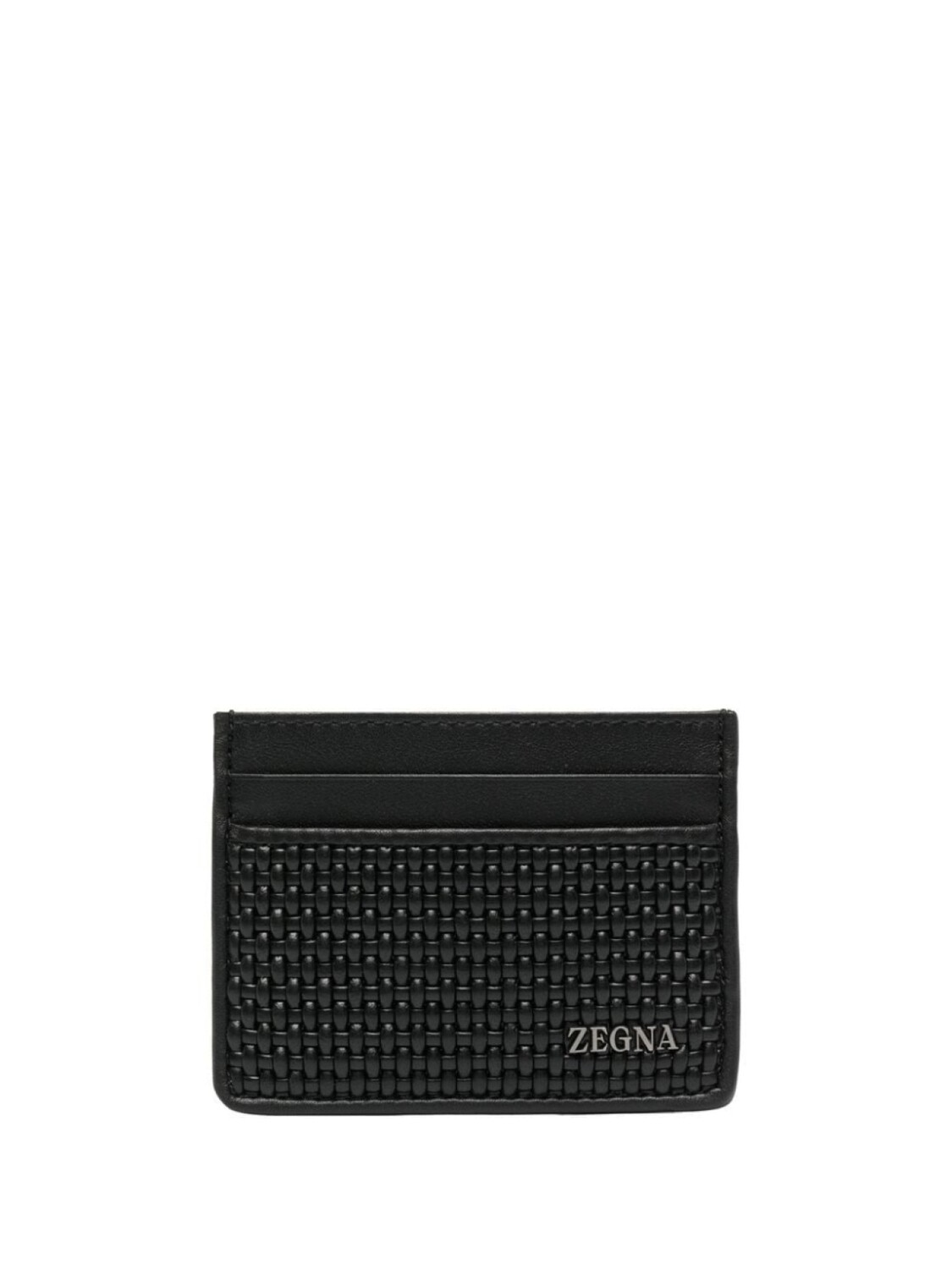 

Zegna картхолдер с тисненым логотипом, черный