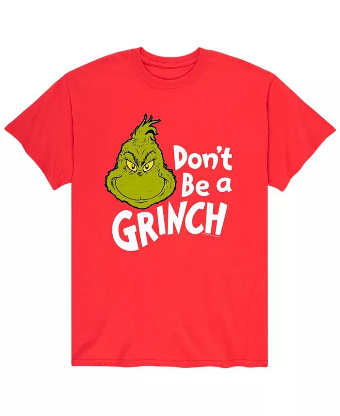 

Мужская футболка Dr. Seuss The Grinch Don't Be a Grinch AIRWAVES, красный