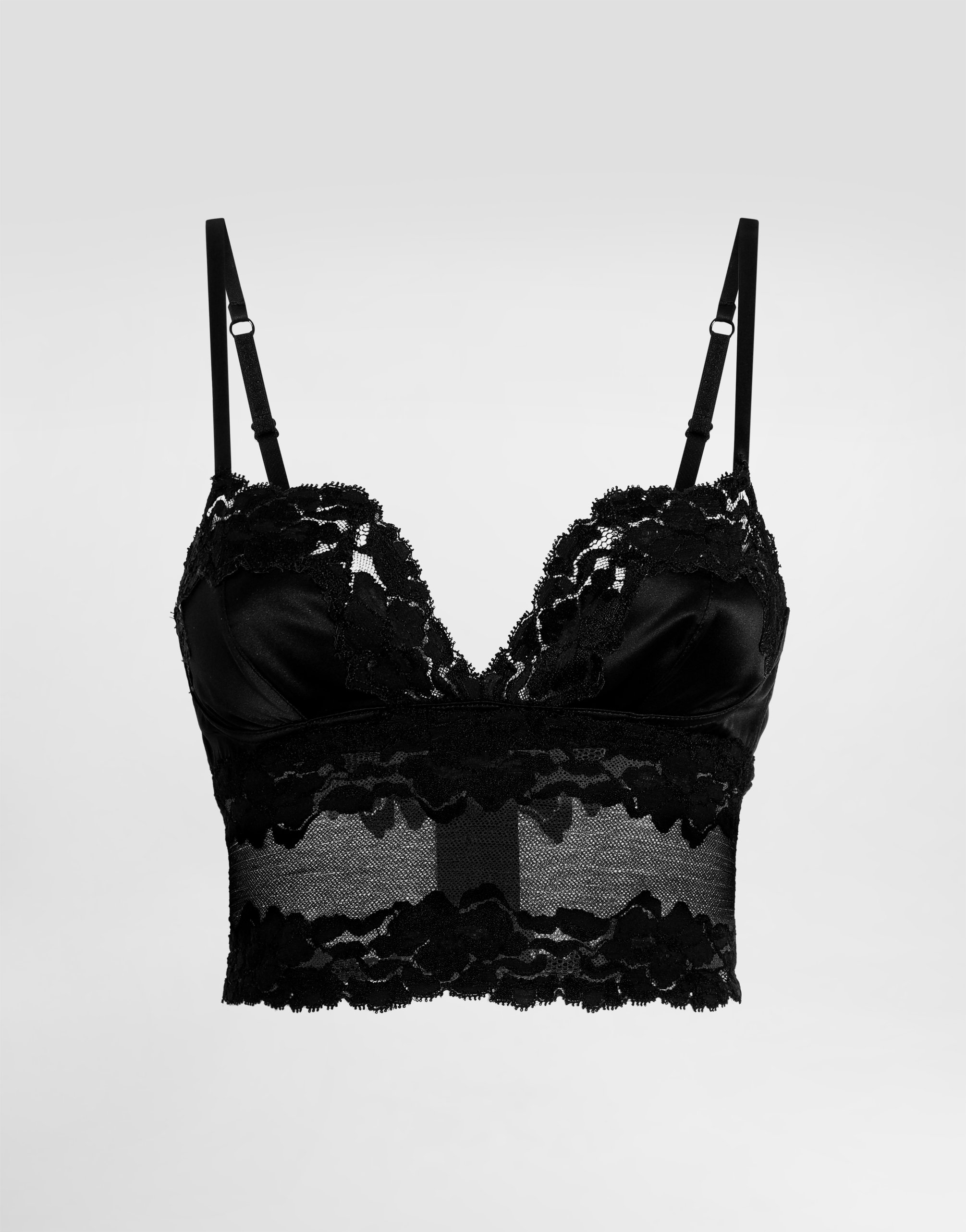 

Бюстгальтер-топ из кружева и сатина Dolce & Gabbana