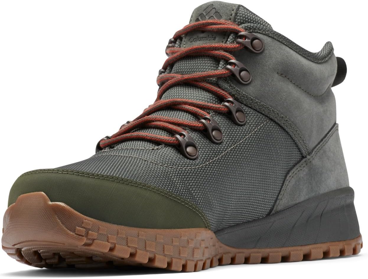 Кроссовки для походов Columbia Men's Fairbanks Mid, Gravel/Dark Moss — фото 4