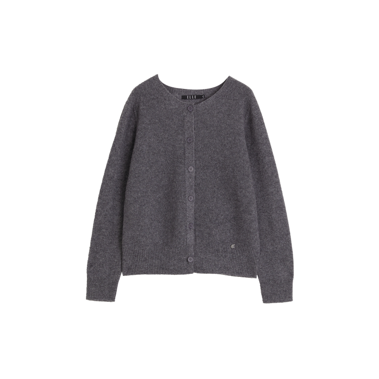 

Кардиган женский с круглым вырезом утолщенный ELLE, темно-серый
