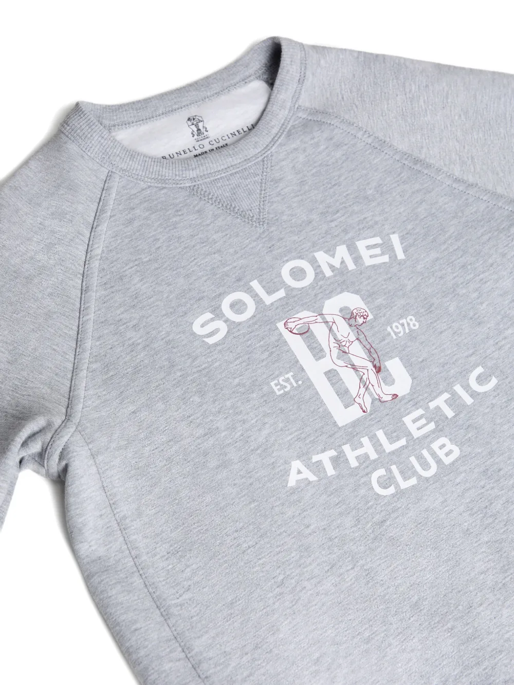 Толстовка из смесового хлопка Brunello Cucinelli Kids, серый — фото 3