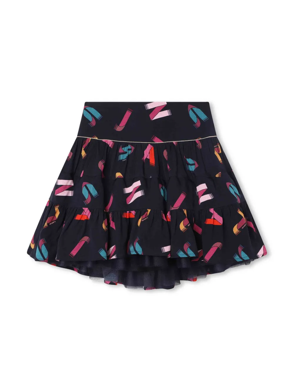 

Ярусная юбка с логотипом Lanvin Enfant, синий
