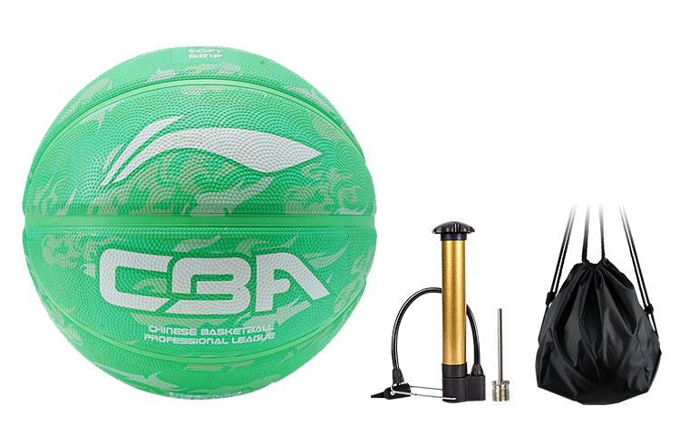 

LINING Резиновый баскетбольный мяч зеленый размер 7 тренировочный унисекс