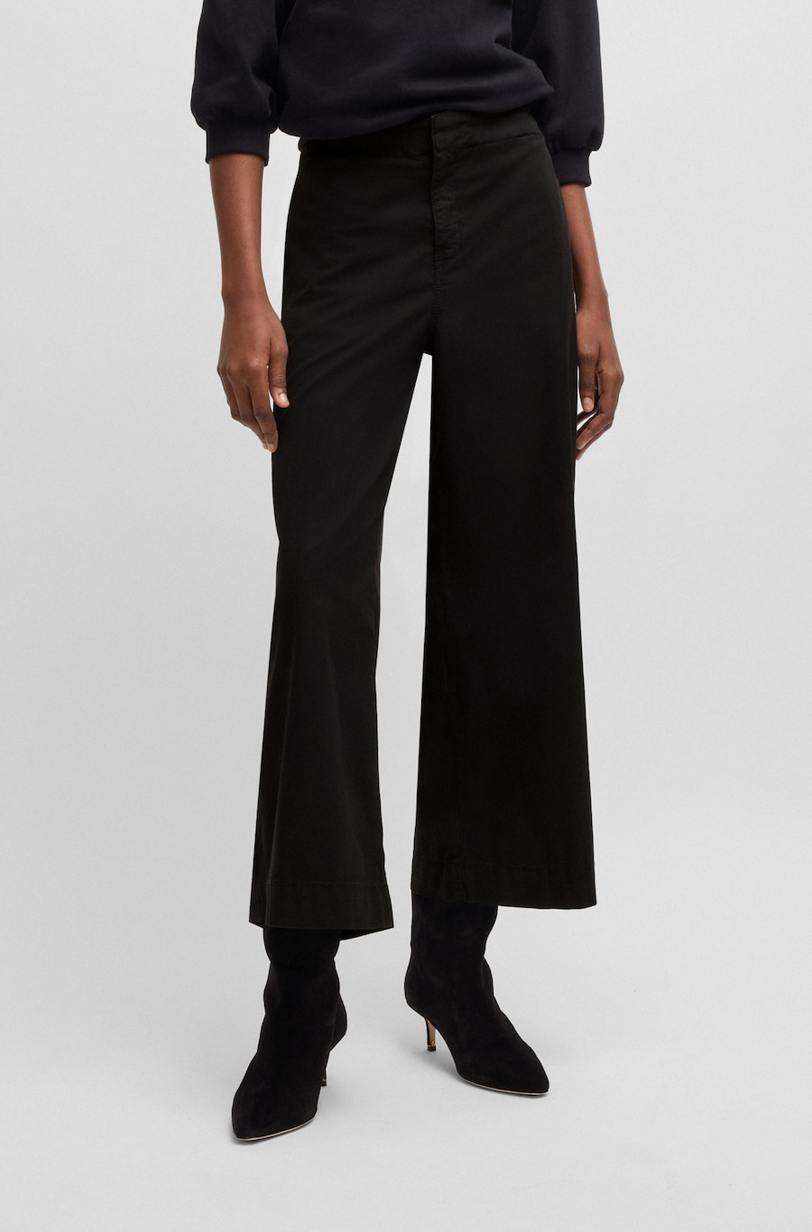 

Широкие брюки BOSS Orange, черный