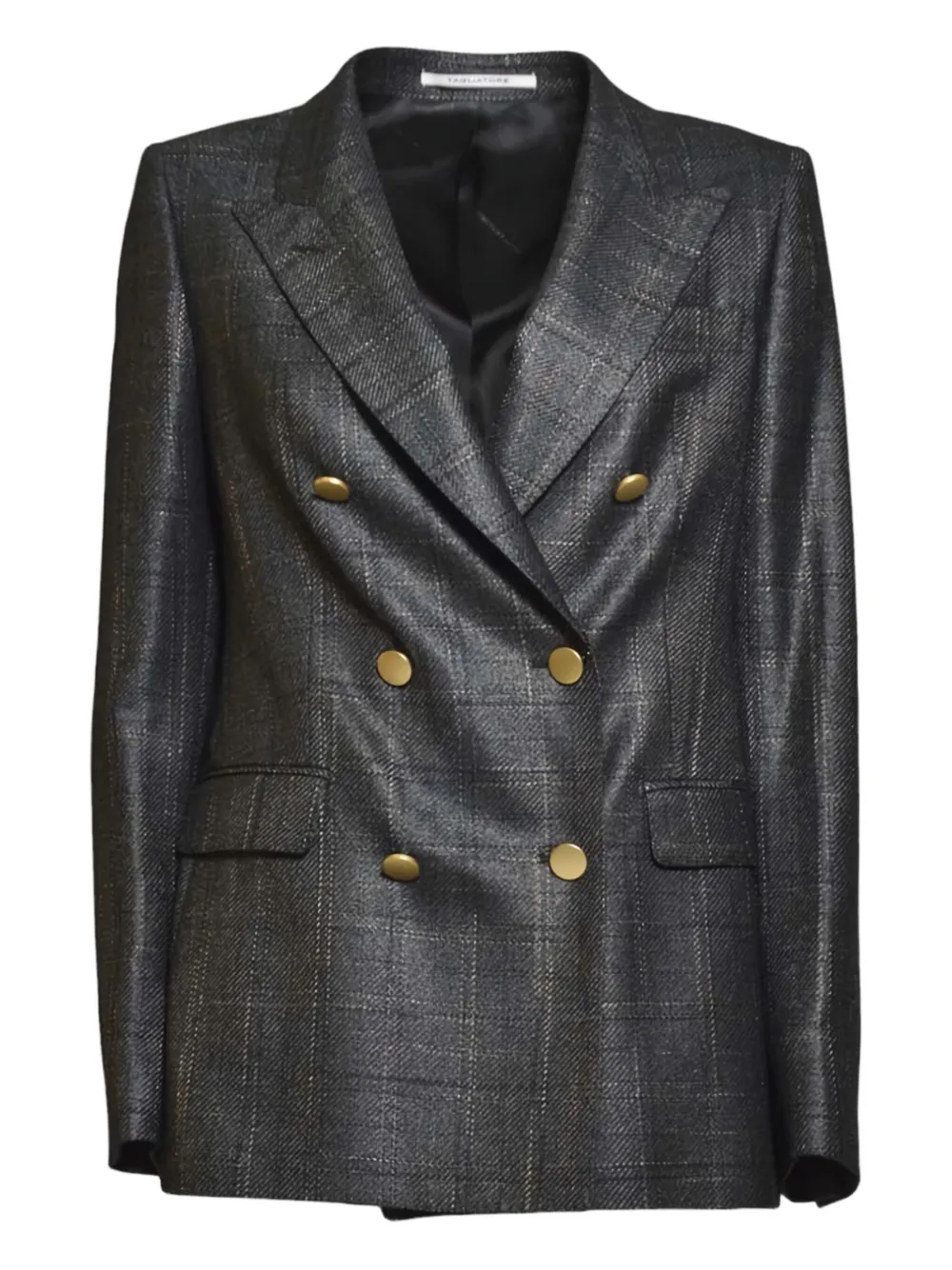

Двубортный пиджак в клетку Tagliatore, серый