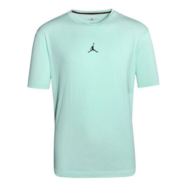 

Футболка Men's Air Jordan Solid Color Logo Round Neck Pullover Short Sleeve Mint Green T-Shirt, мультиколор