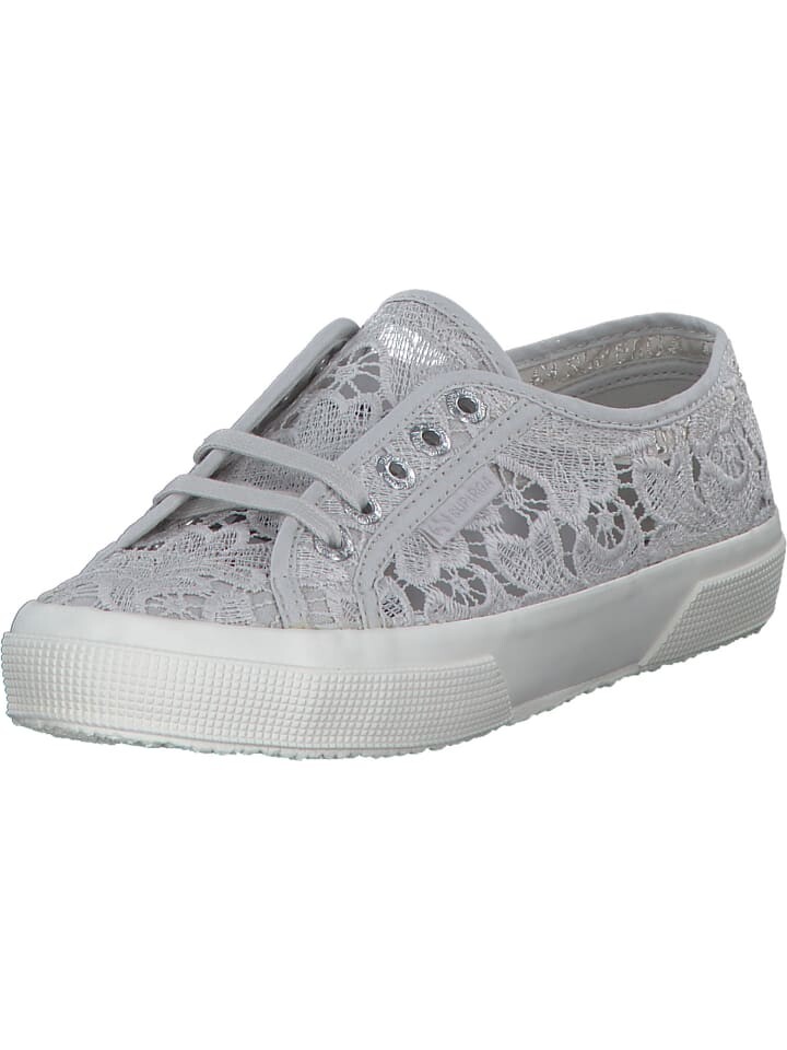 

Кроссовки на шнуровке Superga, цвет grey silver