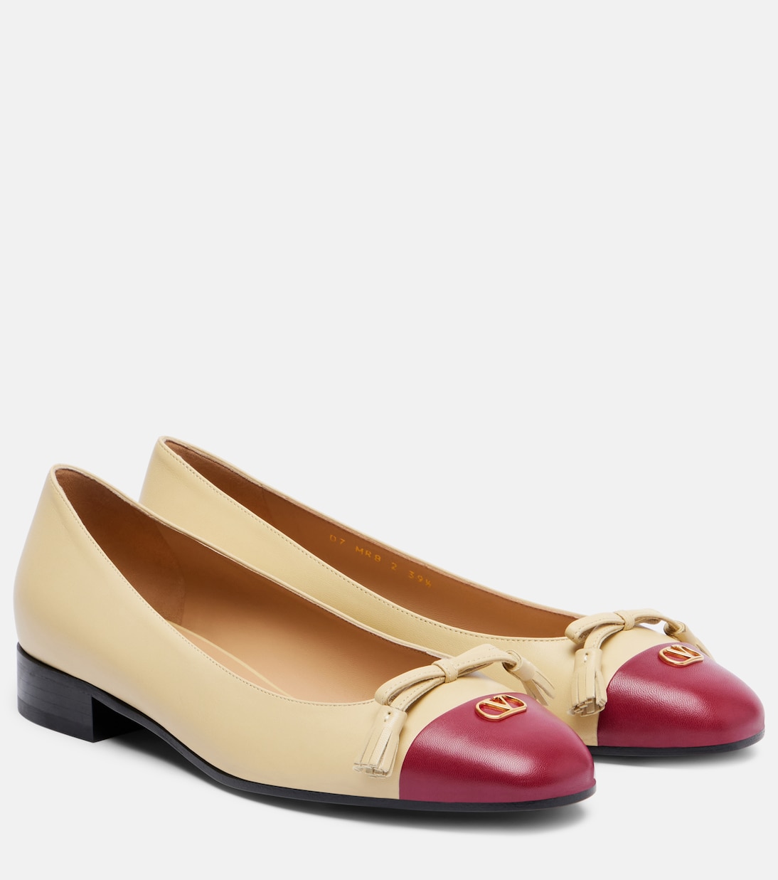 Балетки Valet Du Roi VLogo из кожи Valentino Garavani, Shell/Insolent