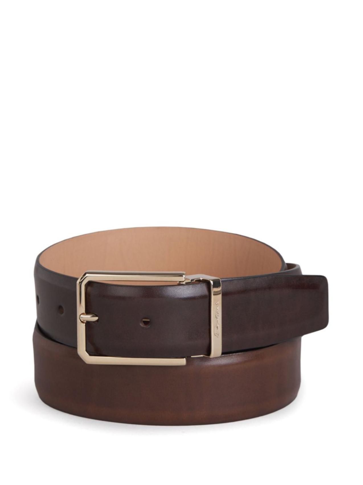 

Santoni кожаный ремень, коричневый