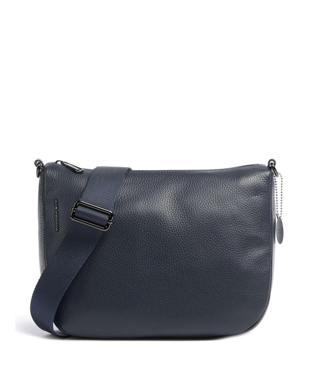 

Сумка на плечо из мягкой кожи из зернистой телячьей кожи. Mandarina Duck, синий