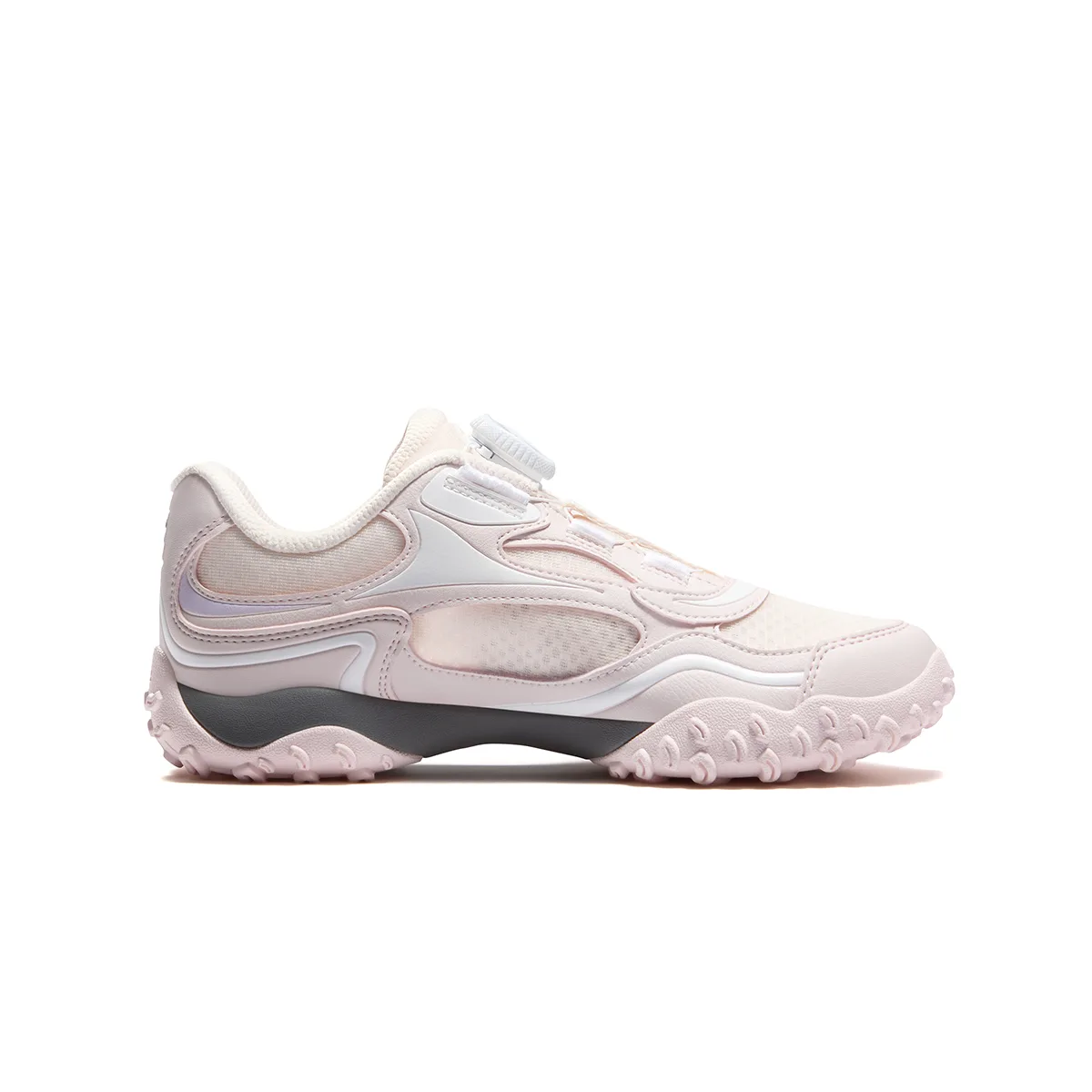 FILA KIDS Heritage FHT Synthetic Leather, Textile Breathable детские беговые кроссовки Cream Pink/Light Purple Pink Kids' — фото 3