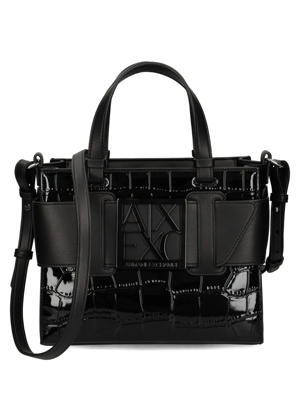 

Маленькая сумка-тоут с пряжкой Armani Exchange, черный