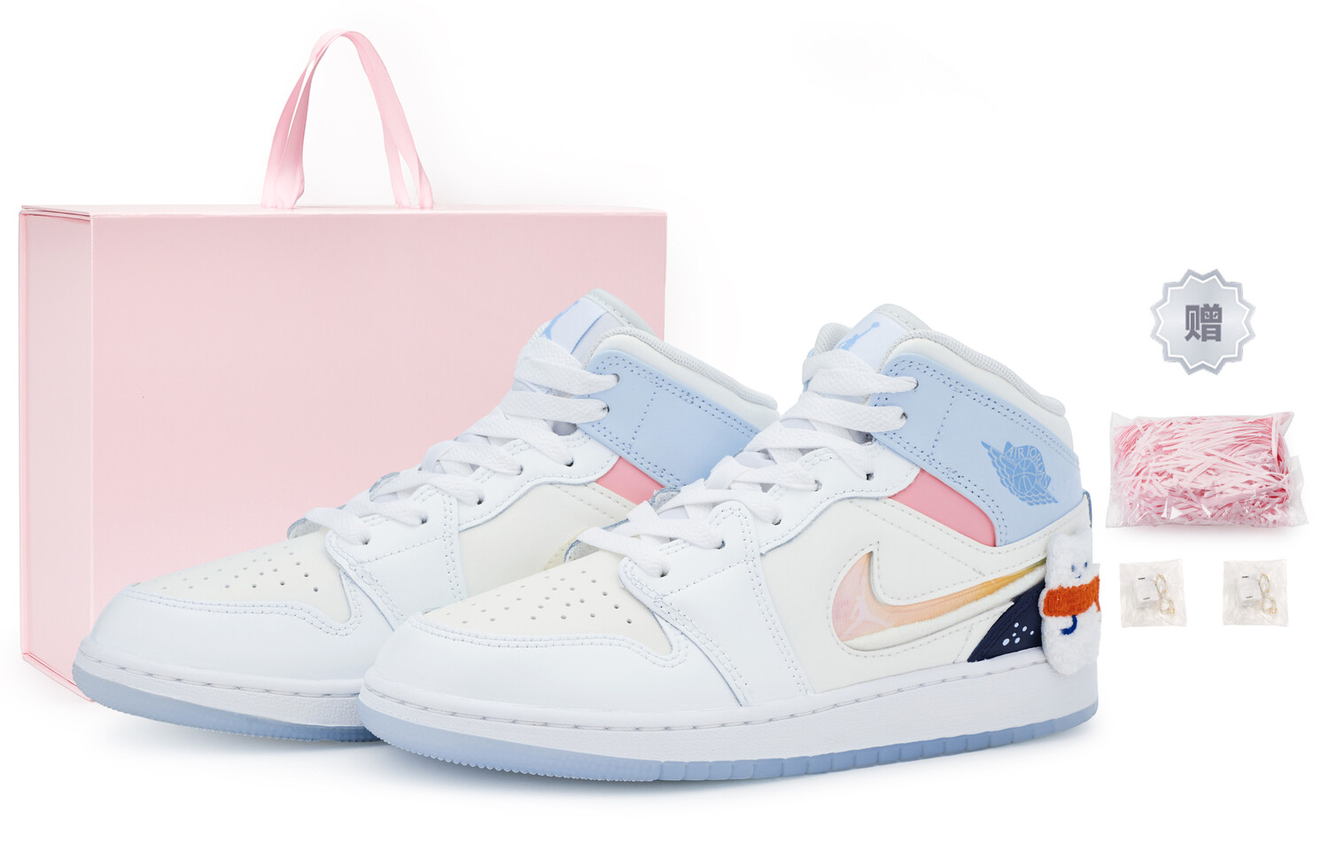 

Jordan Air Jordan 1 винтажные баскетбольные кроссовки женские, White/Blue