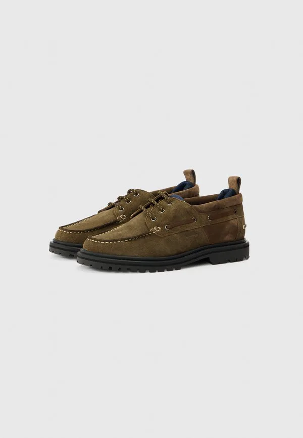 Лодочные туфли rob combi Pepe Jeans, Dark Olive Green — фото 2